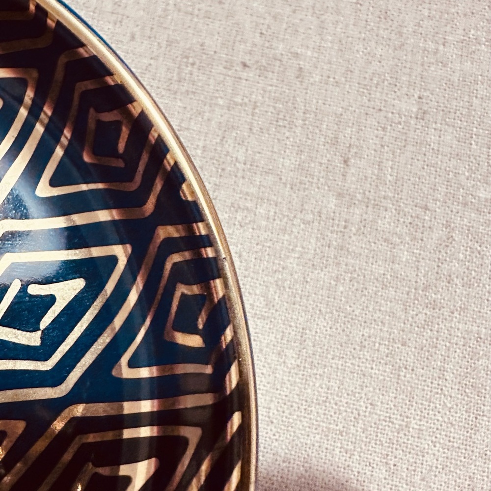 Threshold | Trinket Dish | Navy & Gold Trinket Dish - Picture 3 of 6